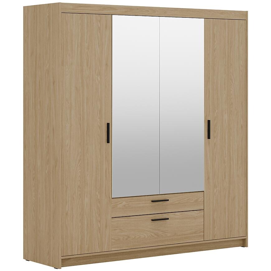 Skriňa Elena 4D 2S zrkadlo dub olejovaný