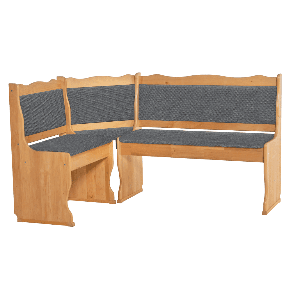 Rohová lavica, drevená, jelša/sivá, MIREN