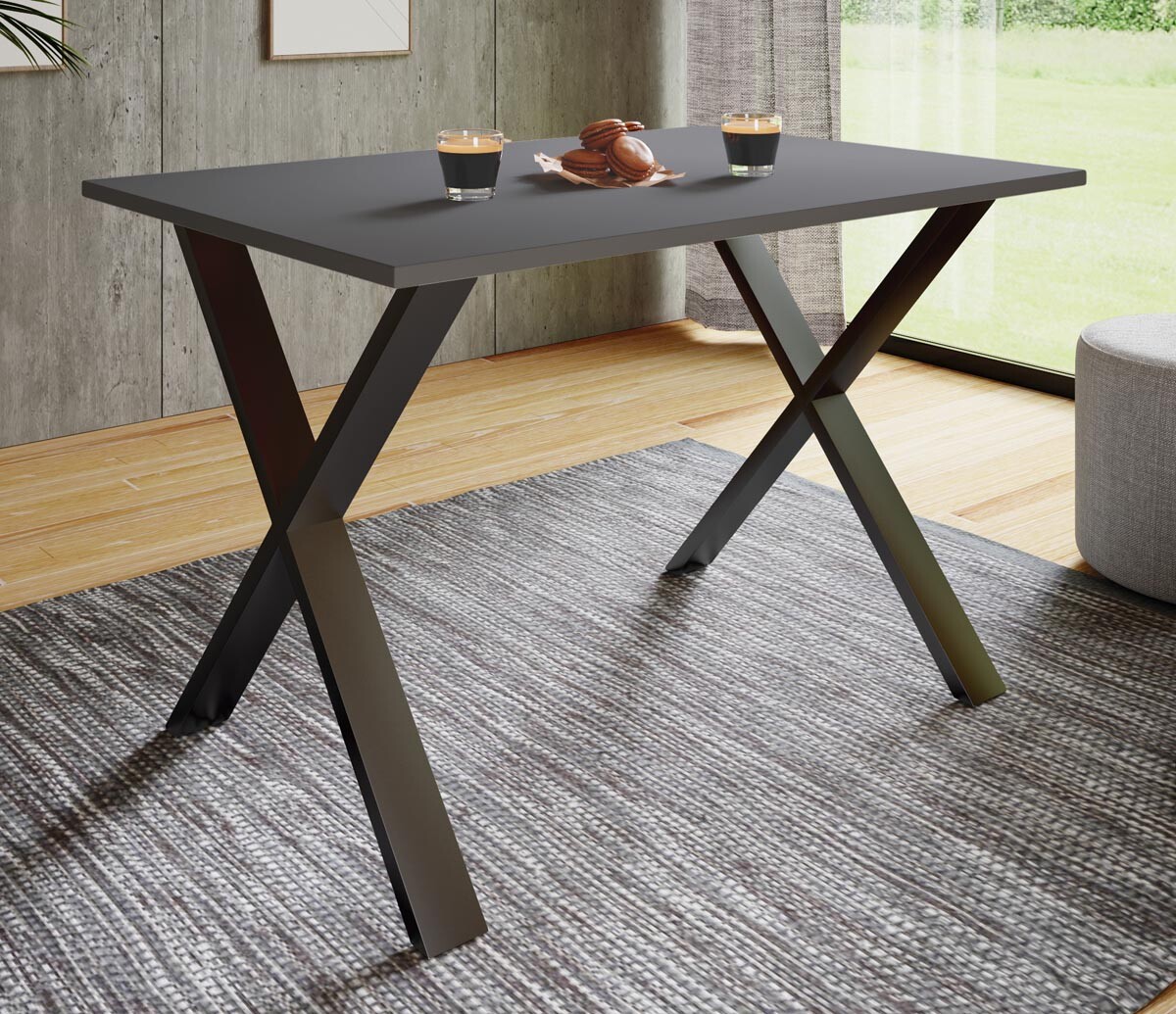 Jedálenský stôl Xona 110x50 X-legs, antracit
