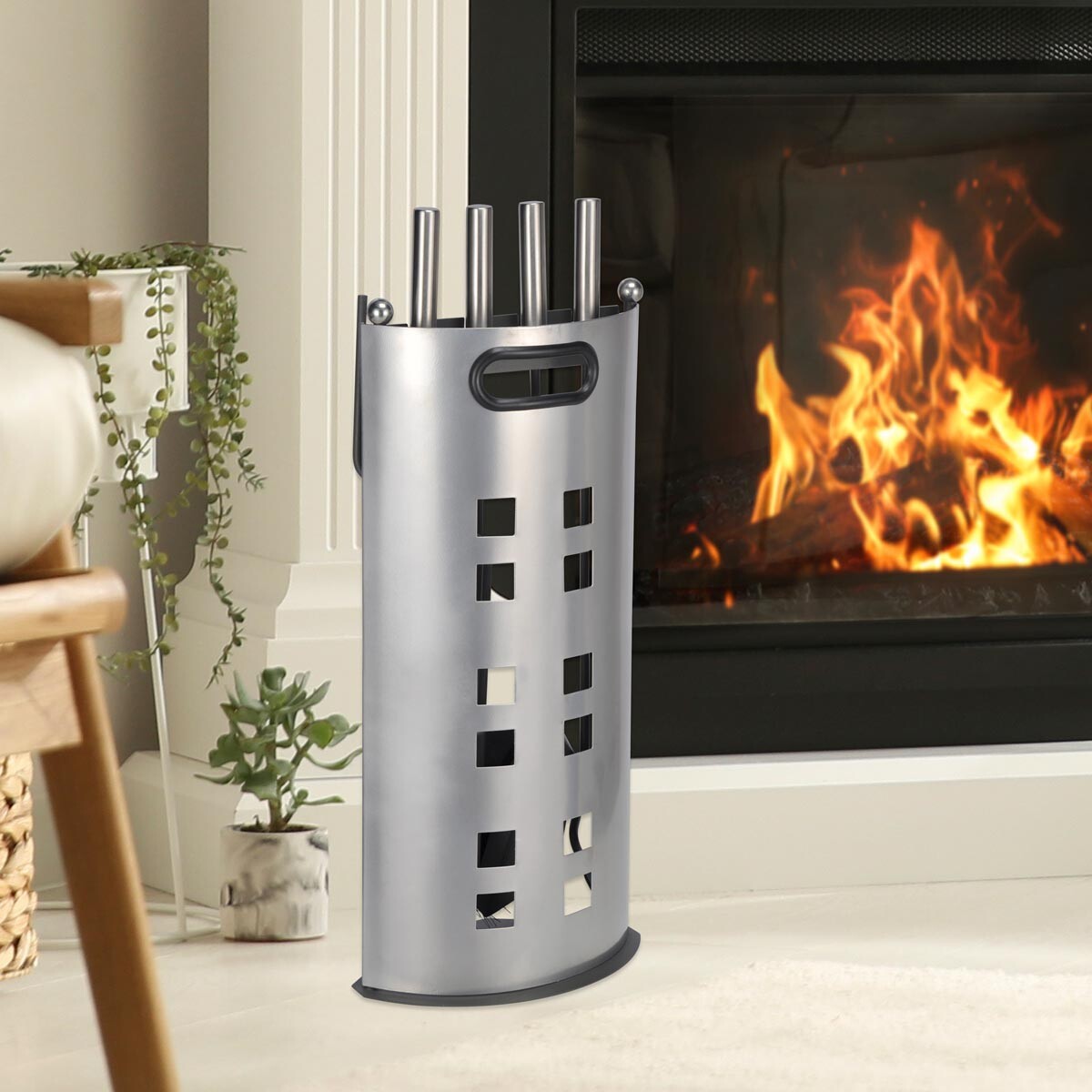 Krbové náradie v stojane, sada 5 kusov