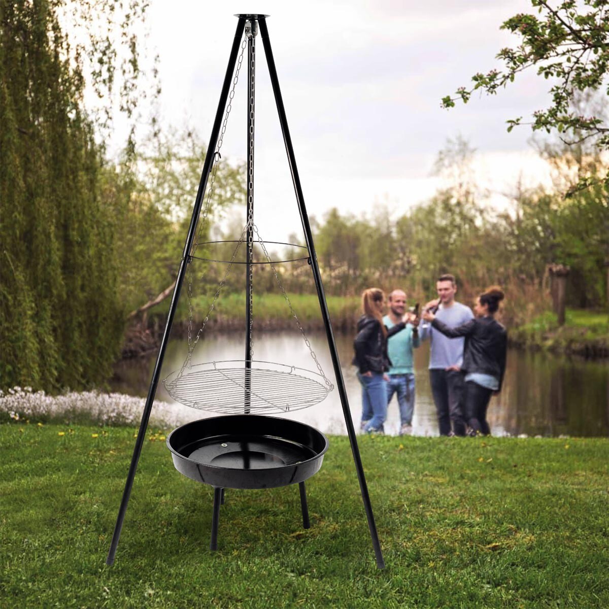 Závesný gril so statívom