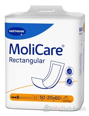 MoliCare Rectangular 4 kvapky absorpčné vložky 50 ks