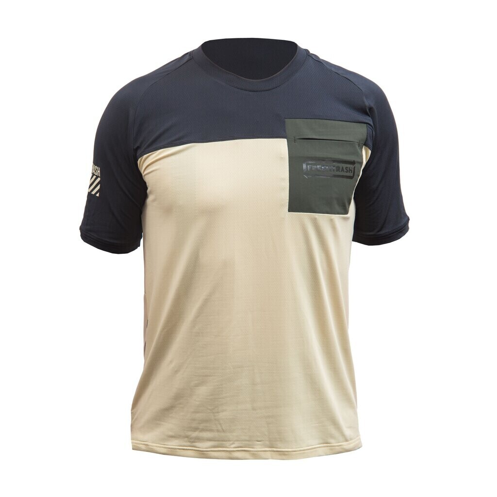 Fresh Trash MEN'S HORIZON POCKET SHORT SLEEVE JERSEY SAND/BLACK Veľkosť: S