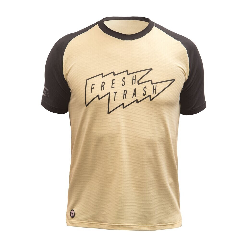 Fresh Trash MEN'S HORIZON SHORT SLEEVE TEE SAND/BLACK Veľkosť: L