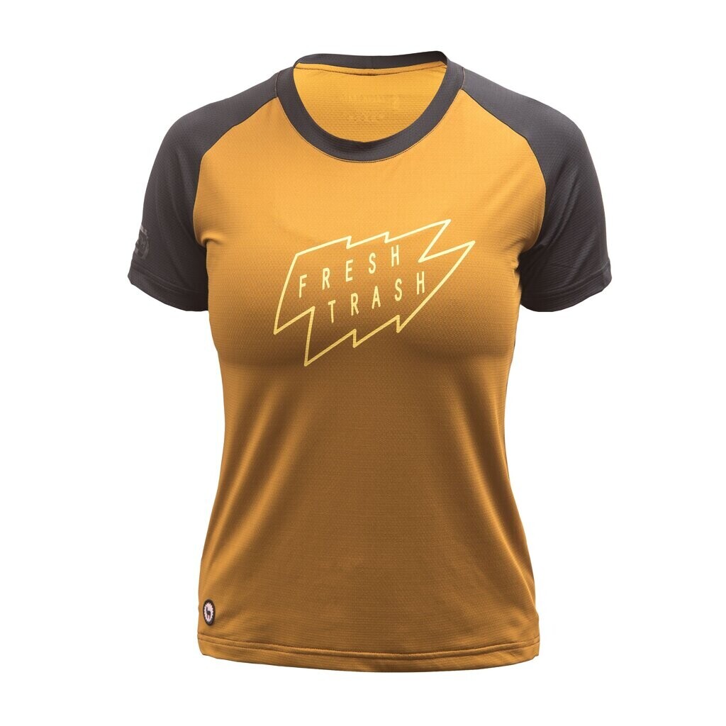 Fresh Trash WOMEN'S HORIZON SHORT SLEEVE TEE GOLDEN/BLACK Veľkosť: XL
