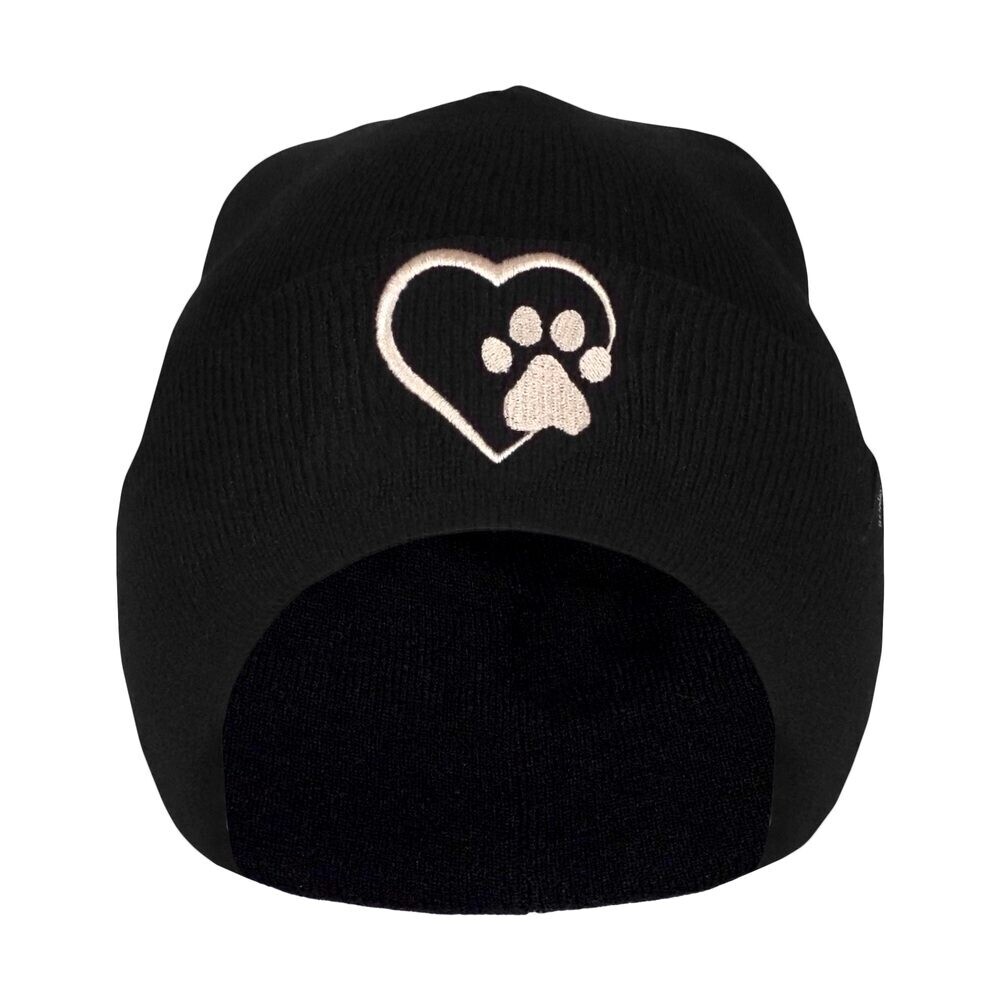 Bontis Čiapka s výšivkou Labka v srdiečku - Čierna / béžová | uni