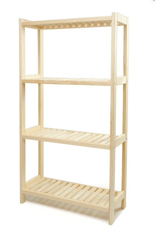 Regál drevený borovicový PN 4 - 133x80x38 cm