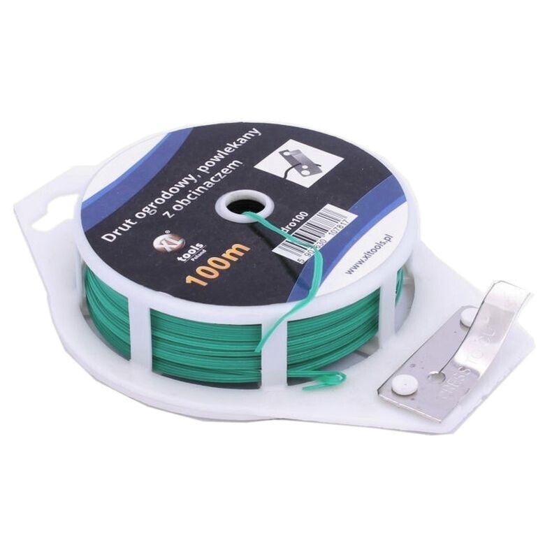 Záhradný drôt s PVC povlakom 50 m + rezačkou