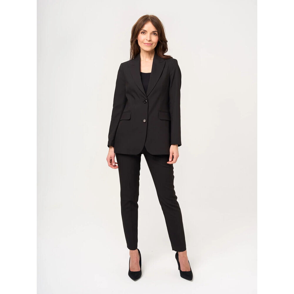 Dámske tmavomodré sako so zapínaním na dva gombíky 19591