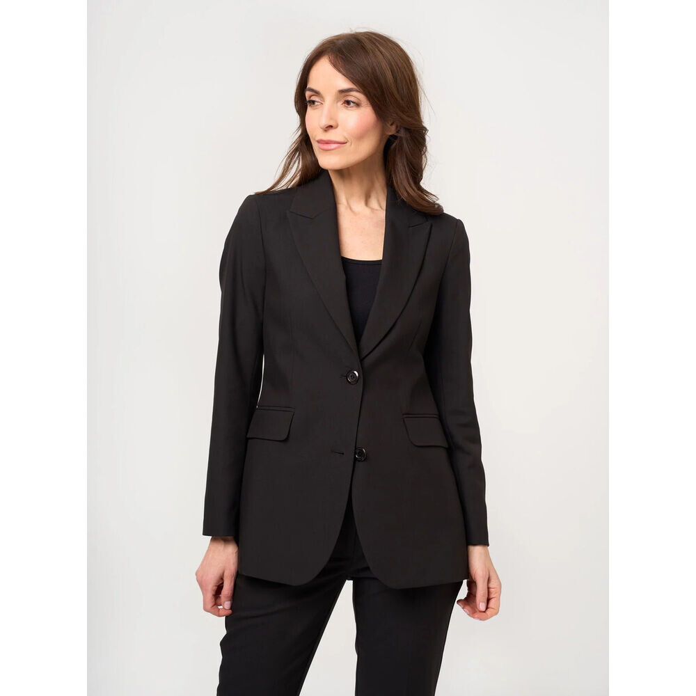Dámske čierne sako so zapínaním na dva gombíky 19592