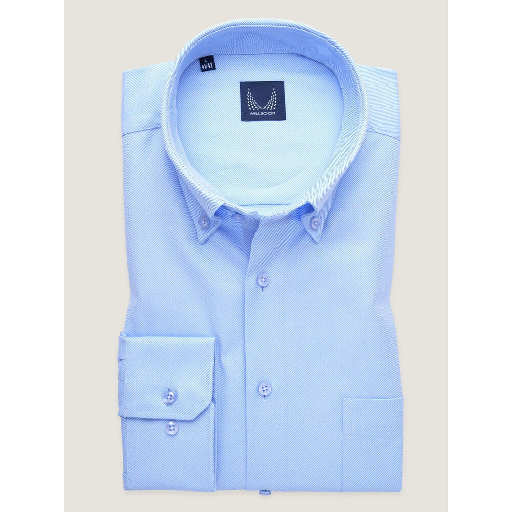 Pánska prúžkovaná košeľa slim fit svetlomodrej farby 19599