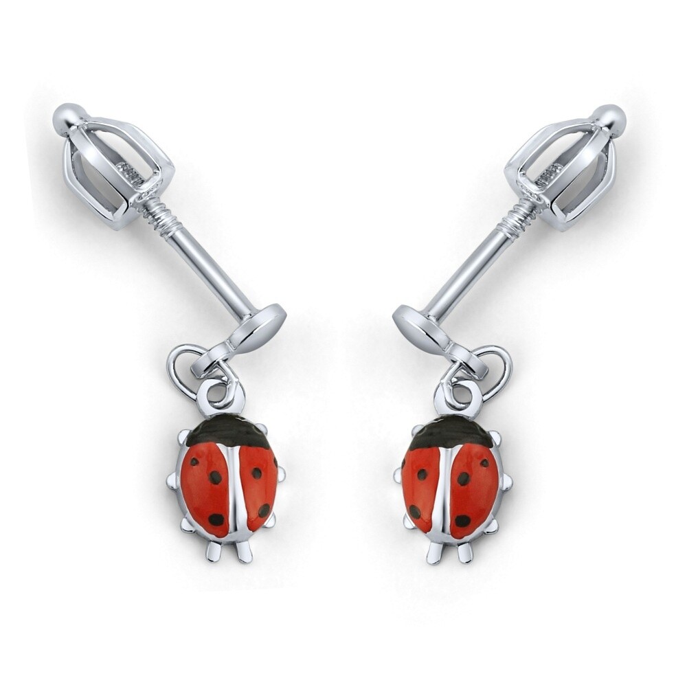 Silvego Strieborné náušnice - Lienka SILVEGO70029