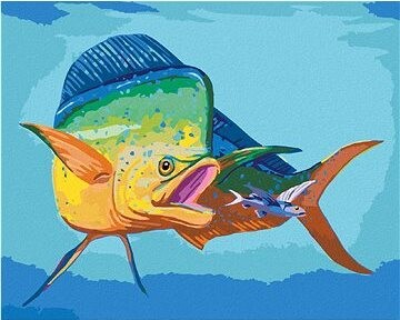 Zuty – Maľovanie Podľa Čísel – Veľká A Malá Ryba (Robert Johnson), 80 × 100 cm, Plátno + Rám