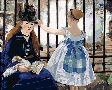Zuty – Maľovanie Podľa Čísel – Pri Železnici (Édouard Manet), 80 × 100 cm, Plátno + Rám