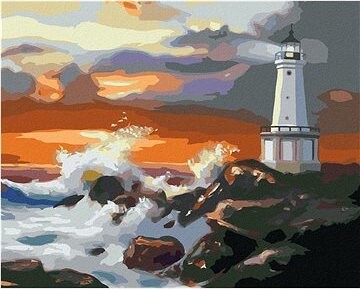 Zuty – Maľovanie podľa čísel – Maják pri súmraku (D. Rusty Rust), 80 × 100 cm, plátno + rám