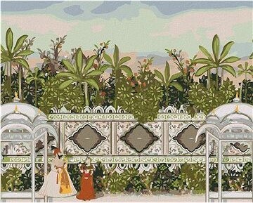 Zuty – Maľovanie Podľa Čísel – Okrasný Múr V Záhrade Mughal, 80 × 100 cm, Plátno + Rám