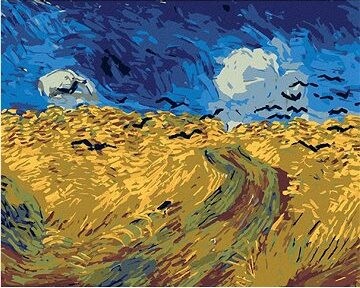 Zuty – Maľovanie Podľa Čísel – Pole S Havranmi (Vincent Van Gogh), 80 × 100 cm, Plátno + Rám