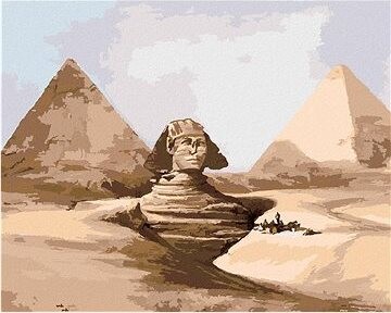 Zuty – Maľovanie Podľa Čísel – Sfinga A Pyramídy Egypt, 80 × 100 cm, Plátno + Rám