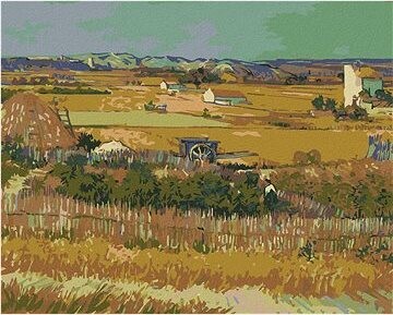 Zuty – Maľovanie Podľa Čísel – Žatva (Vincent Van Gogh), 80 × 100 cm, Plátno + Rám