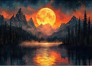 Norimpex Zlatý mesiac v horách 30 × 40 cm