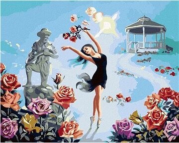 Zuty – Maľovanie Podľa Čísel – Baletka A Ruže (D. Rusty Rust), 80 × 100 cm, Plátno + Rám