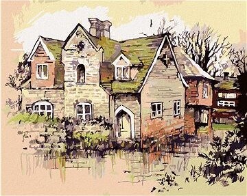 Zuty – Maľovanie Podľa Čísel – Vidiecky Dom, 80 × 100 cm, Plátno + Rám