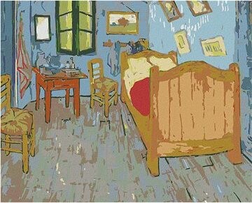 Zuty – Maľovanie Podľa Čísel – Spálňa V Arles (Vincent Van Gogh), 80 × 100 cm, Plátno + Rám