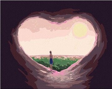 Zuty – Maľovanie Podľa Čísel – Jaskynné Srdce, 80 × 100 cm, Plátno + Rám