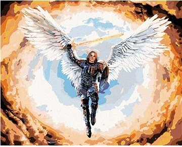 Zuty – Maľovanie Podľa Čísel – Archanjel Michael, 80 × 100 cm, Plátno + Rám