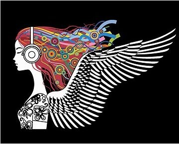 Zuty – Maľovanie Podľa Čísel – Žena S Farebnými Vlasmi A Krídlami, 80 × 100 cm, Plátno + Rám