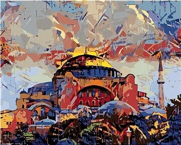 Zuty – Maľovanie Podľa Čísel – Múzeum Hagia Sophia V Istanbule, 80 × 100 cm, Plátno + Rám