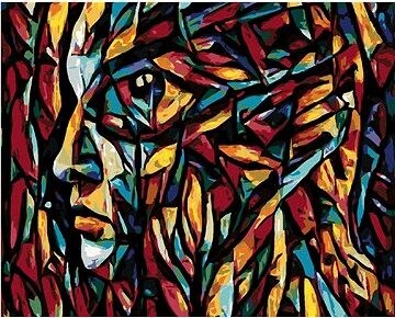 Zuty – Maľovanie Podľa Čísel – Abstraktný Portrét Ženy, 80 × 100 cm, Plátno + Rám