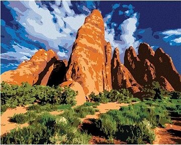 Zuty - Maľovanie podľa čísel - Hora v púšti (Ted Davis), 80 × 100 cm, plátno + rám