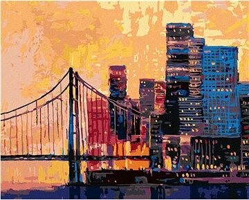 Zuty – Maľovanie Podľa Čísel – Pohľad Na Časť San Francisca, 80 × 100 cm, Plátno + Rám