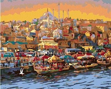 Zuty – Maľovanie Podľa Čísel – Večer V Istanbule, 80 × 100 cm, Plátno + Rám