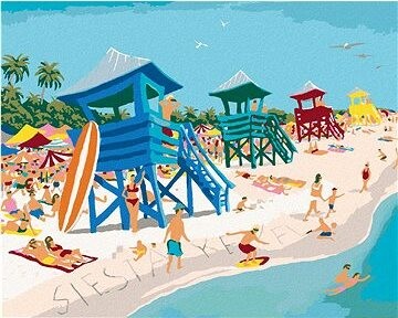 Zuty – Maľovanie Podľa Čísel – Pobrežná Hliadka A More (Robert Johnson), 80 × 100 cm, Plátno + Rám