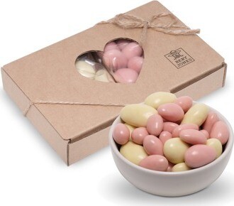 Bery Jones krabička sladká mix mandle v jahodovom jogurte a bielej čokoláde 2 x 50 g