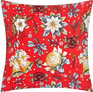 BELLATEX Vánoce polštářek 45 × 45 cm, 55/130 vánoční hvězda červená