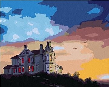 Zuty – Maľovanie Podľa Čísel – Sídlo A Západ Slnka (D. Rusty Rust), 80 × 100 cm, Plátno + Rám