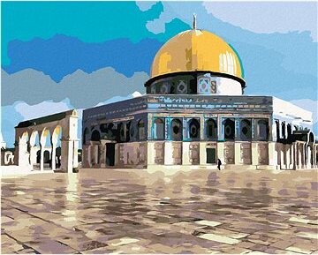 Zuty – Maľovanie Podľa Čísel – Mešita Al Aqsa, 80 × 100 cm, Plátno + Rám