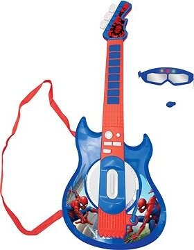 Lexibook Spider-Man Elektronická svietiaca gitara s mikrofónom v tvare okuliarov