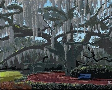 Zuty – Maľovanie Podľa Čísel – Obrovský Strom V Parku, (Robert Johnson), 80 × 100 cm, Plátno + Rám