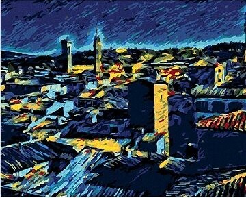 Zuty – Maľovanie Podľa Čísel – Florencia Podľa Van Gogha, 40 × 50 cm, Plátno