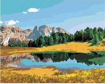 Zuty – Maľovanie Podľa Čísel – Les, Hory A Jazero, 80 × 100 cm, Plátno + Rám