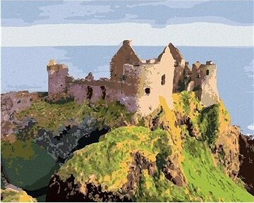 Zuty - Maľovanie podľa čísel - Zrúcaniny a more, Írsko (Ted Davis), 80 × 100 cm, plátno + rám