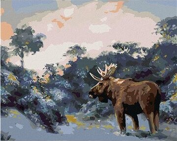 Zuty – Maľovanie Podľa Čísel – Los V Zime 3 (D. Rusty Rust), 80 × 100 cm, Plátno + Rám