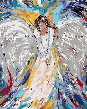 Maľovanie podľa čísel - Anjelská žena, 40 x 50 cm, napnuté plátno na ráme