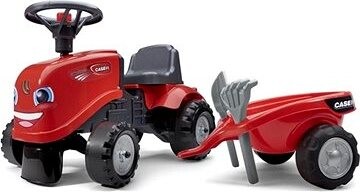 Falk Odrážadlo červené s vlečkou, lopatkou a hrabličkami