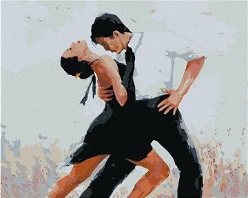 Zuty – Maľovanie Podľa Čísel – Tanečníci Tancujúci Tango, 80 × 100 cm, Plátno + Rám