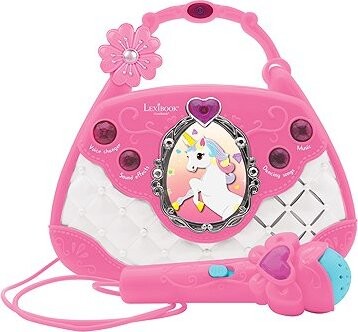 Hudobná taštička s mikrofónom a meničom hlasu - jednorožec